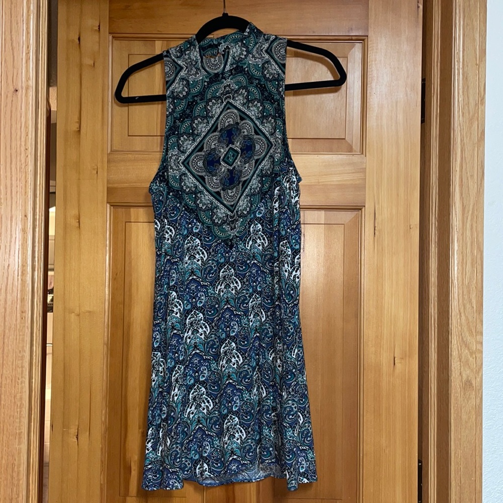 Blue Patterned Dress